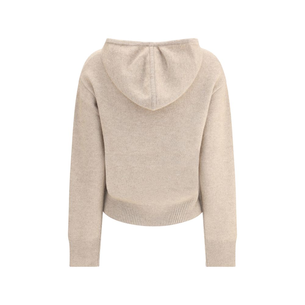 Beige Cashmere Hoodie