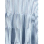 Light Blue Viscose Mini Skirt