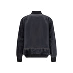 Black Nylon Bomber