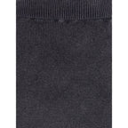 Gray Cotton Mini Skirt