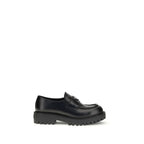 Black Calf Leather Bos Taurus Slip-On Loafers