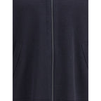 Blue Fleece Wool Cardigan