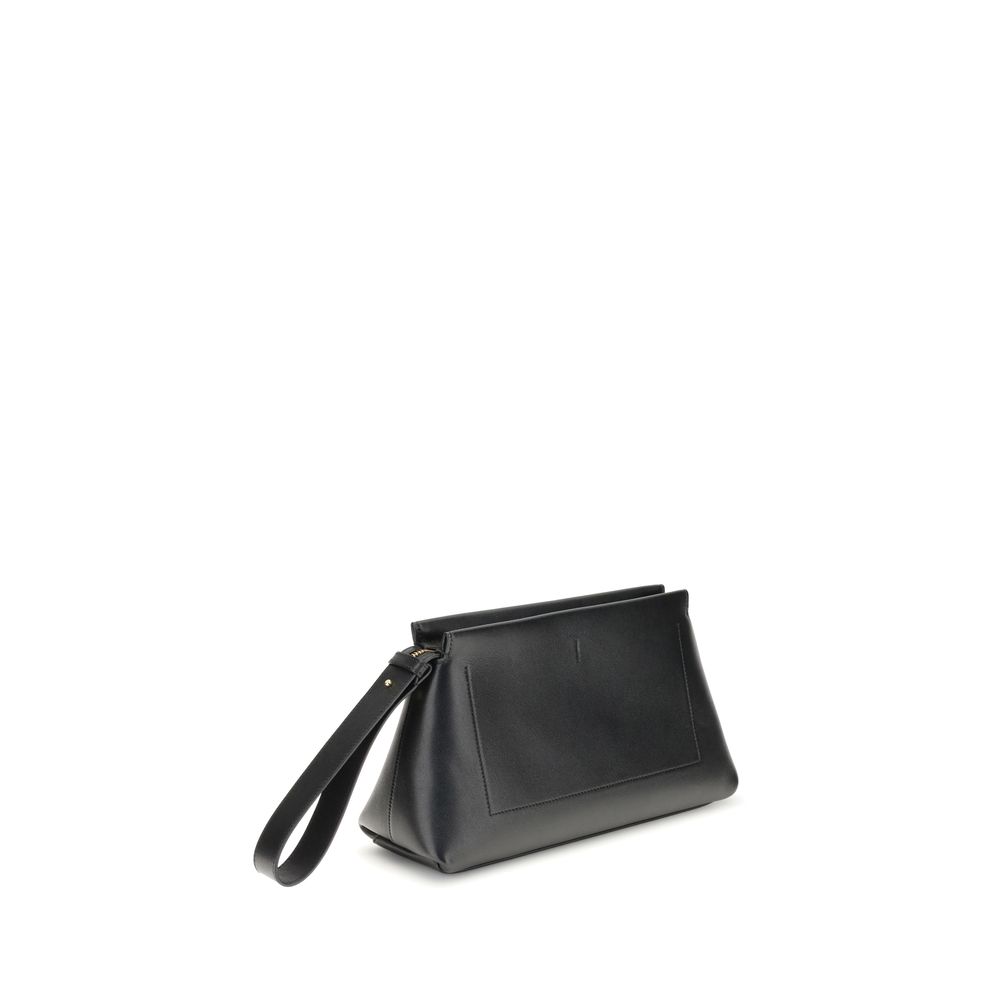Black Calf Leather Bos Taurus Clutch Bag