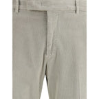 Gray Cotton Casual Pants