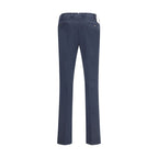 Blue Elastane Casual Pants