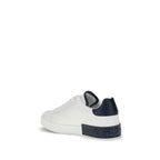 White Calf Leather Bos Taurus Low Top Sneakers
