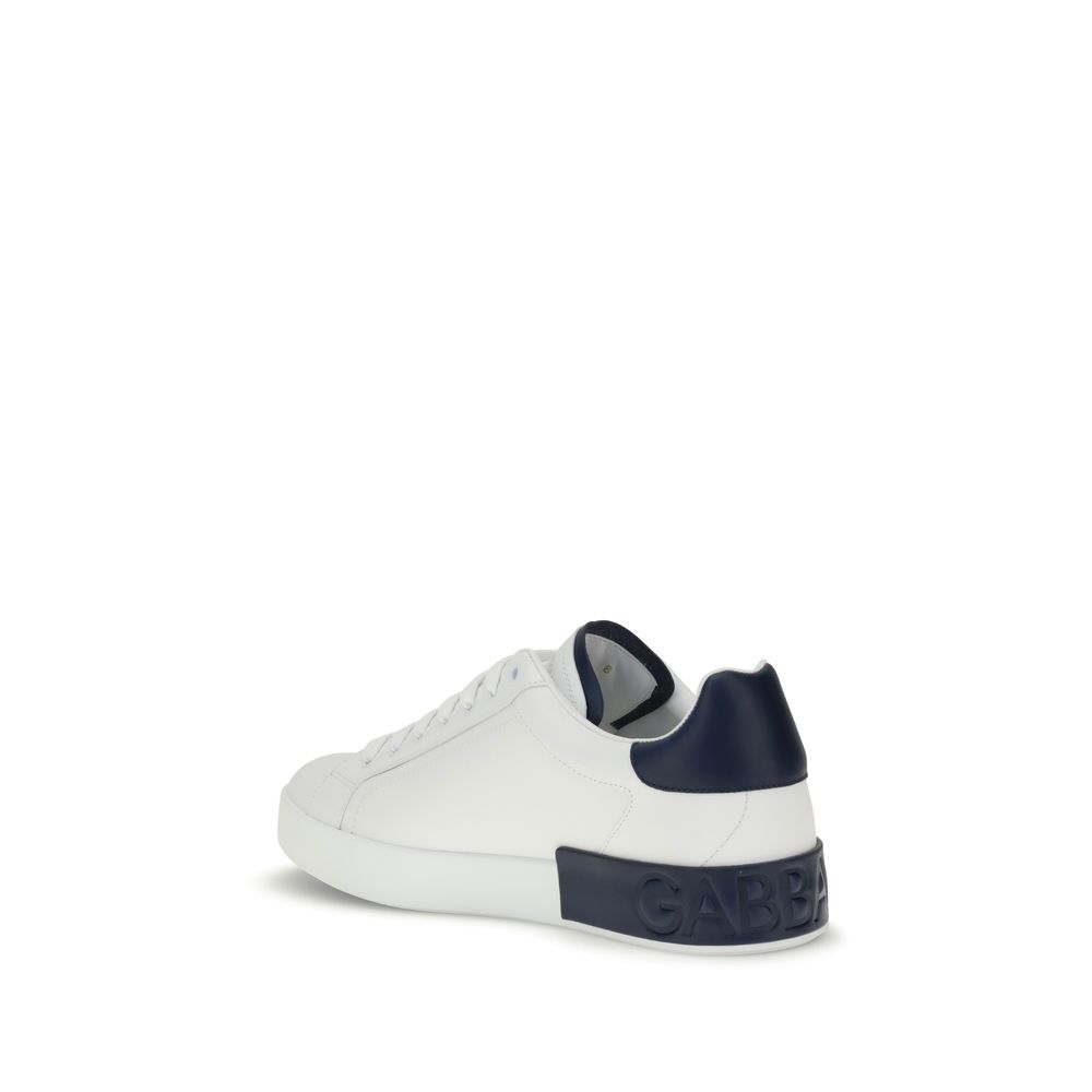 White Calf Leather Bos Taurus Low Top Sneakers