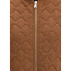 Brown Fleece Wool Sleveless Jacket