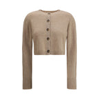 Beige Cashmere Cardigan