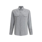 Gray Cotton Pattern Shirt