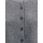 Gray Cashmere Cardigan