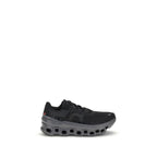 Black Polyester Athletic Sneakers
