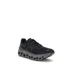 Black Polyester Athletic Sneakers