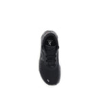 Black Polyester Athletic Sneakers