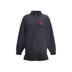 Black Cotton Casual Dress