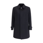 Black Fleece Wool Trench Coat
