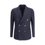 Blue Fleece Wool Blazer