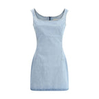 Light Blue Cotton Casual Dress