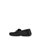 Black Rubber Slip-On Loafers