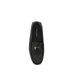 Black Rubber Slip-On Loafers