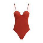 Orange Polyamide One-Piece Swimsuit