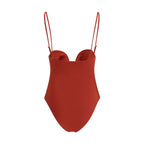 Orange Polyamide One-Piece Swimsuit