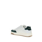 White Calf Leather Bos Taurus Low Top Sneakers