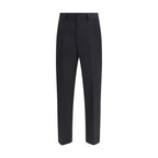 Black Fleece Wool Chino Pants
