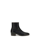 Black Goatskin Ankle Boots