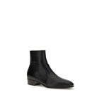 Black Goatskin Ankle Boots