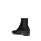 Black Goatskin Ankle Boots