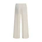 Cream Polyester Casual Pants
