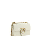 Beige Calf Leather Bos Taurus Shoulder Bag