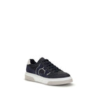 Blue Calf Leather Bos Taurus Low Top Sneakers
