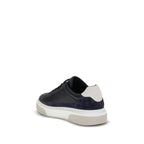 Blue Calf Leather Bos Taurus Low Top Sneakers
