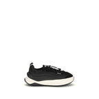 Black Polyester Athletic Sneakers