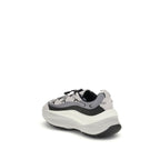 Gray Polyester Athletic Sneakers