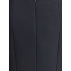 Black Recycled Polyester Midi Skirt