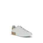 White Calf Leather Bos Taurus Low Top Sneakers