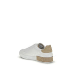 White Calf Leather Bos Taurus Low Top Sneakers