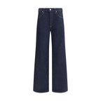 Blue Recycled Cotton Straight-Leg Jeans