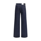 Blue Recycled Cotton Straight-Leg Jeans