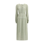 Green Silk Long Dress