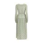 Green Silk Long Dress