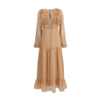 Multicolor Silk Long Dress