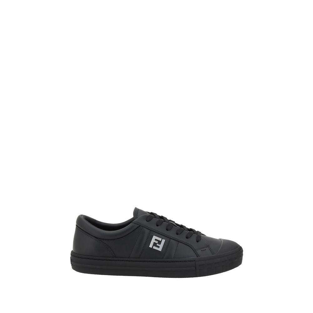 Black Calf Leather Bos Taurus Athletic Sneakers