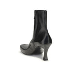 Black Calf Leather Bos Taurus Ankle Boots