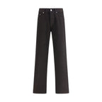Black Cotton Relaxed Fit Jeans