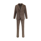 Brown Cotton Two-Piece Suit