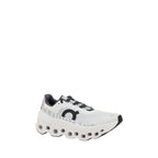 White Polyester Athletic Sneakers